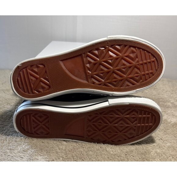 Mutuoni Hellfire Club Sneakers High-Top Canvas Black on White Sz 38 Like New - Picture 8 of 9